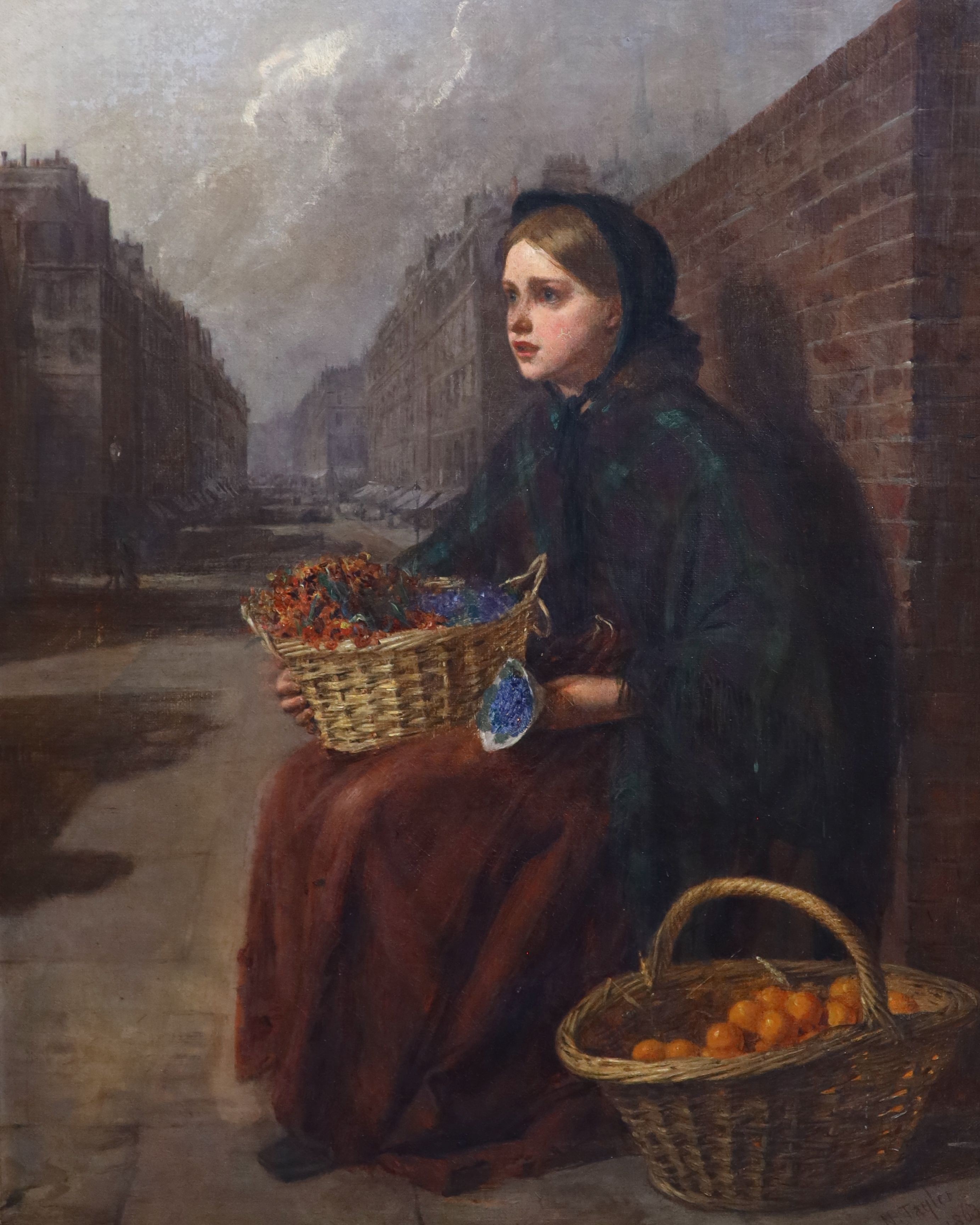 Norman E. Tayler (1843-1915), The Orange Seller, Oil on canvas, 50 x 40cm.